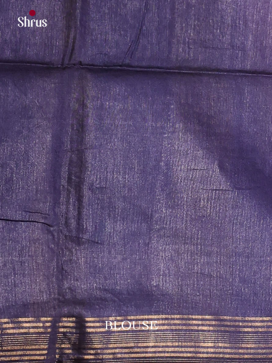 Red & Blue - Semi Tussar Saree