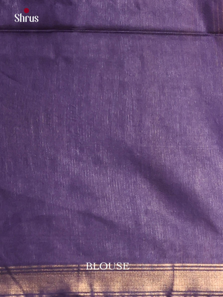 Red & Blue - Semi Tussar Saree