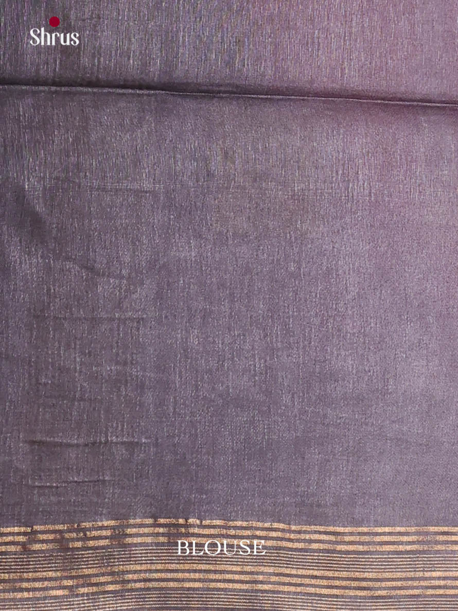 Pink & Grey - Semi Tussar Saree