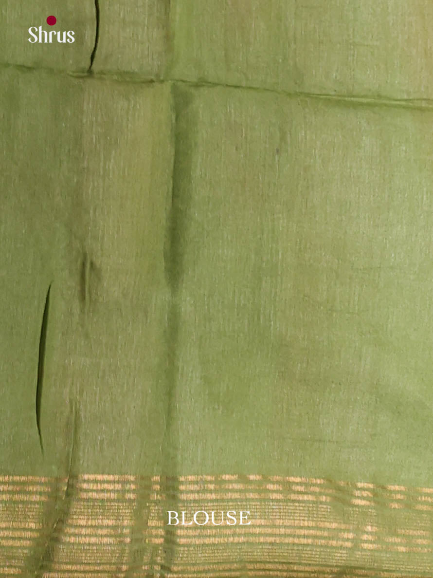 Pink & Green - Semi Tussar Saree