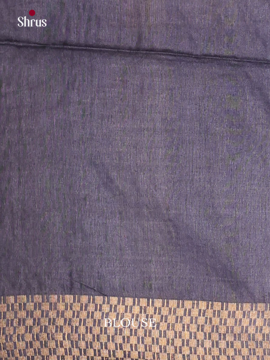 Light Blue & Blue - Semi Tussar Saree