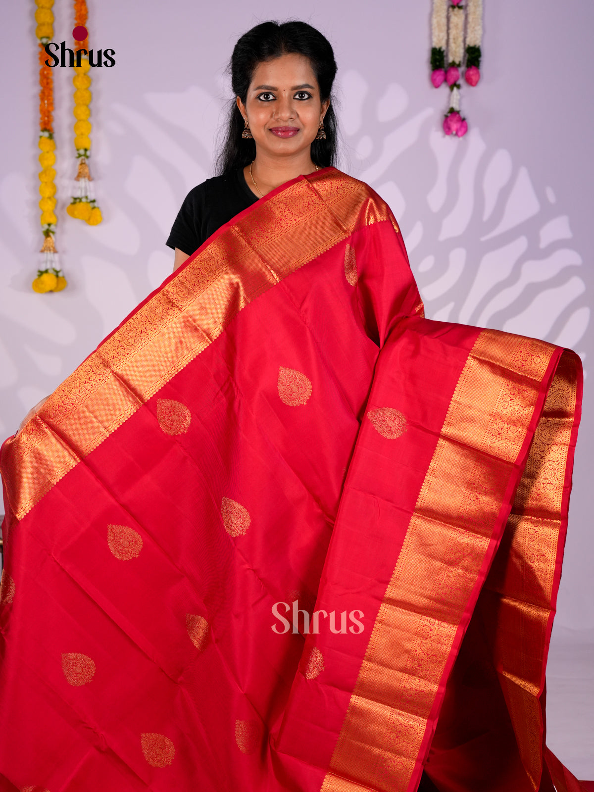 DIS23508 - Kanchipuram silk (HR) Saree - Shop on Shrus.com
