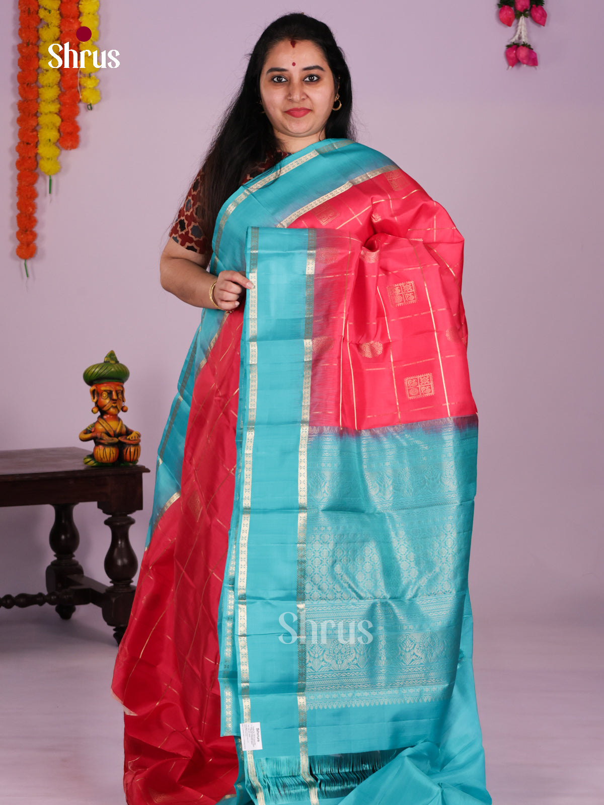 DIS23554 - Kanchipuram silk (HR) Saree - Shop on Shrus.com