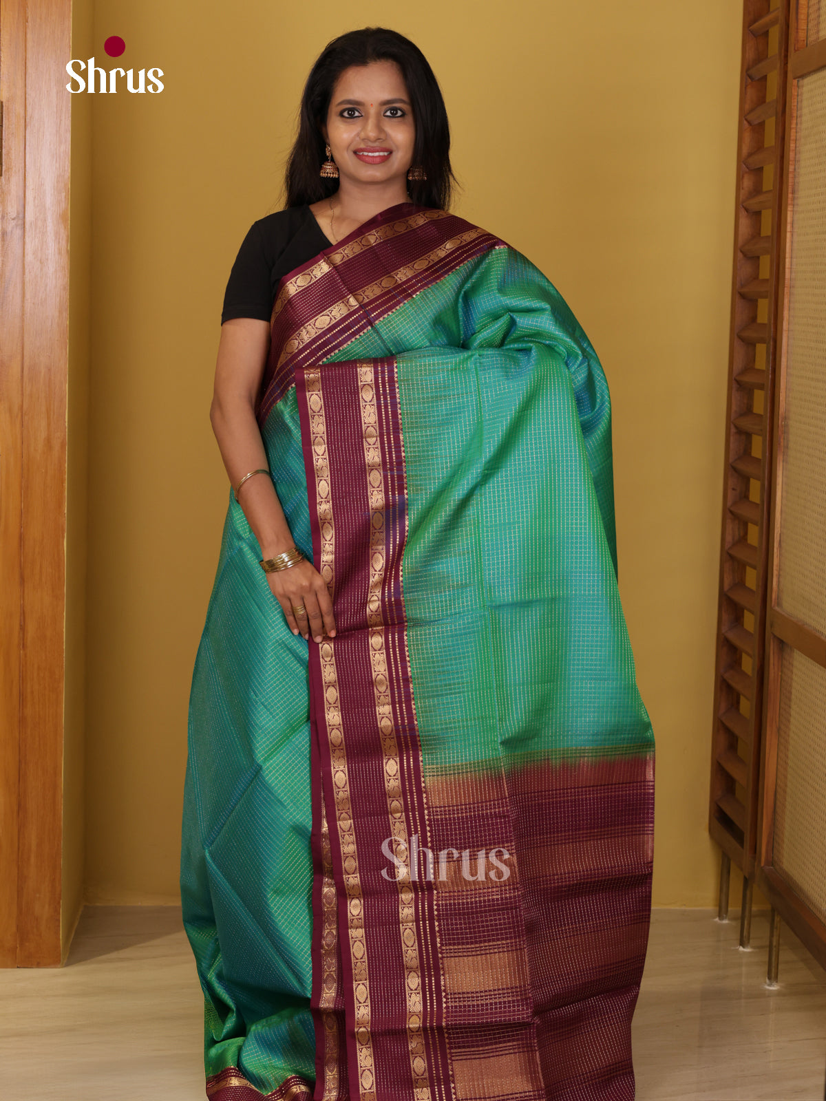 DIS23645 - Soft Silk (HR) Saree - Shop on Shrus.com