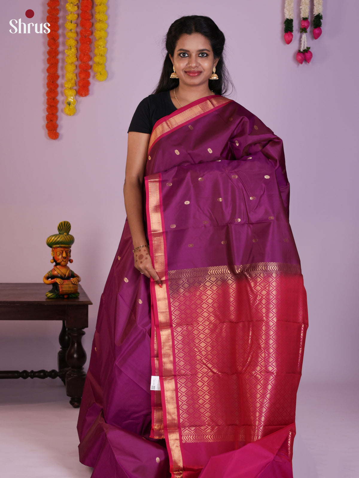 DIS23714 - Kanchipuram silk (LR) Saree - Shop on Shrus.com