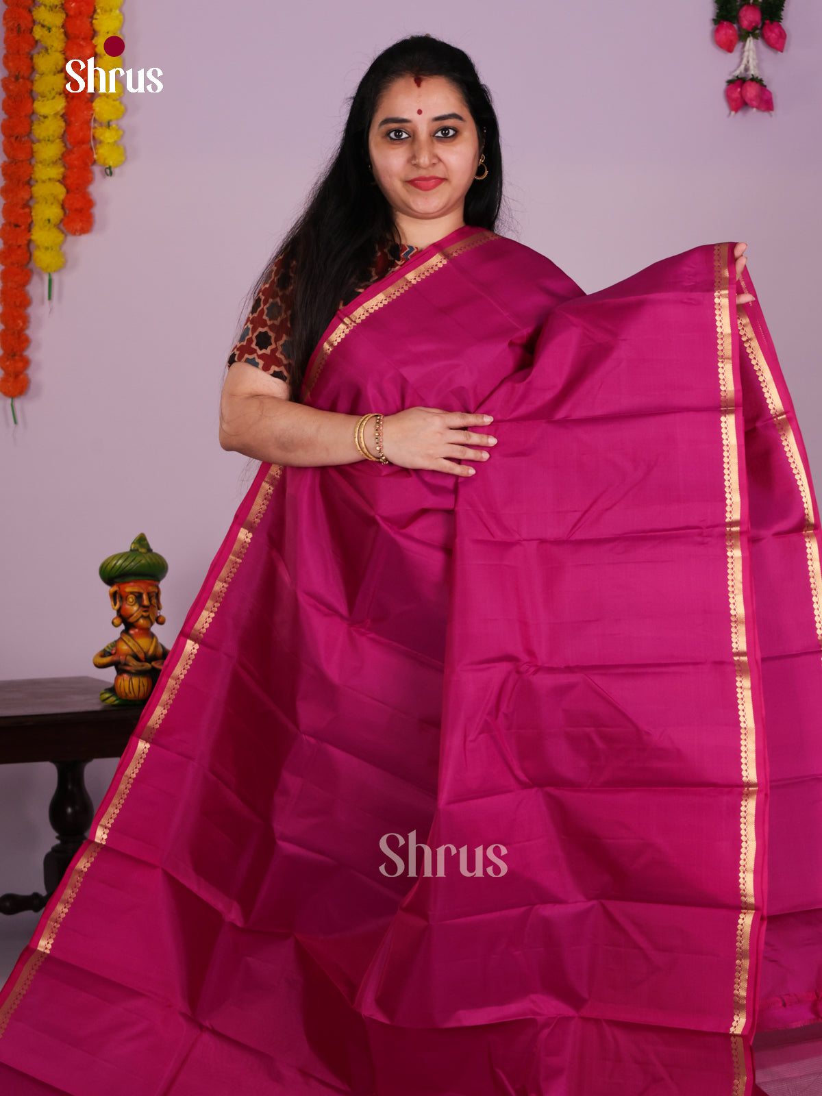 DIS23735 - Kanchipuram silk (LR) Saree - Shop on Shrus.com