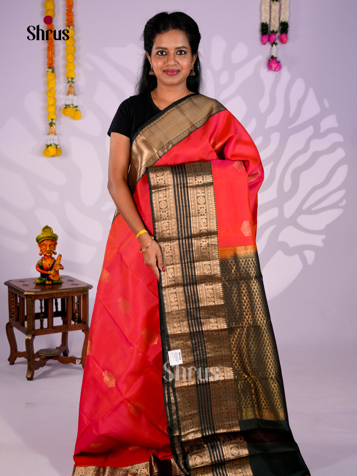 DIS23775 - Kanchipuram silk (HR) Saree - Shop on Shrus.com