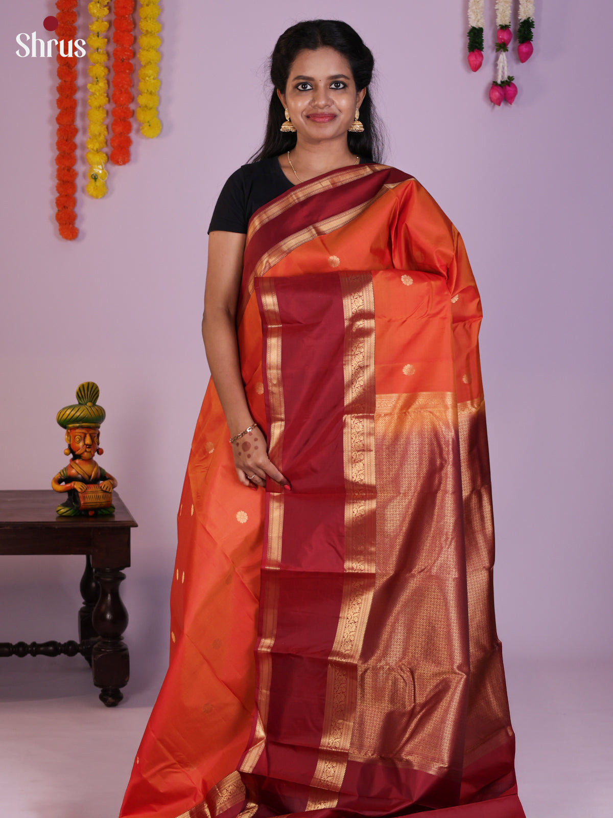 DIS23787 - Kanchipuram silk (HR) Saree - Shop on Shrus.com