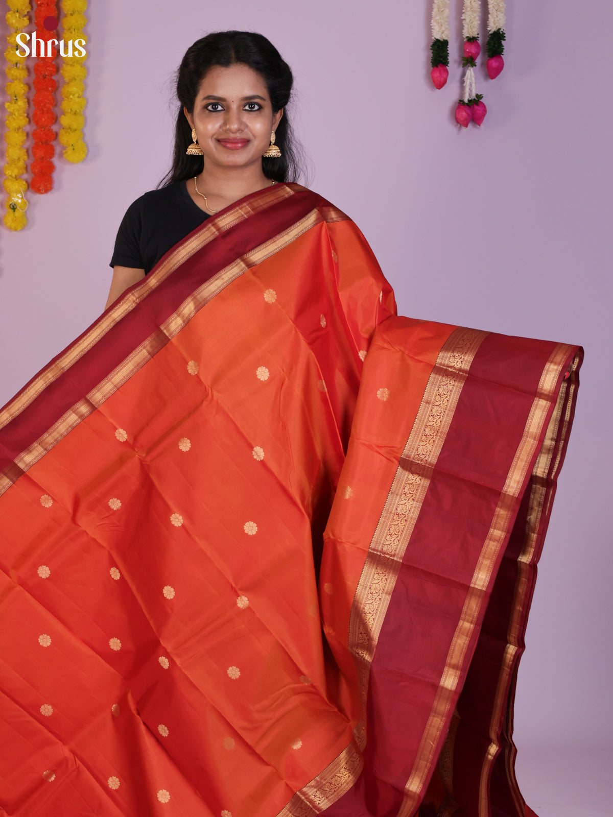 DIS23787 - Kanchipuram silk (HR) Saree - Shop on Shrus.com