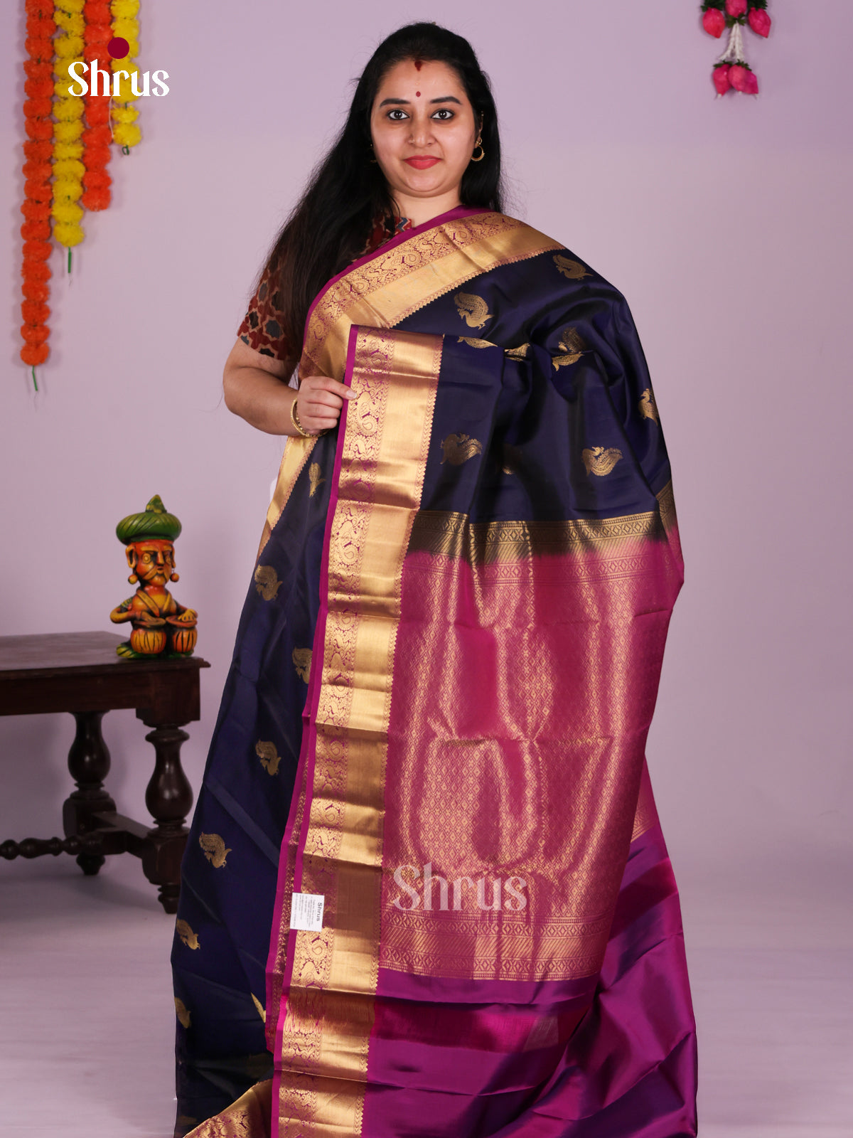 DIS23962 - Kanchipuram silk (HR) Saree - Shop on Shrus.com