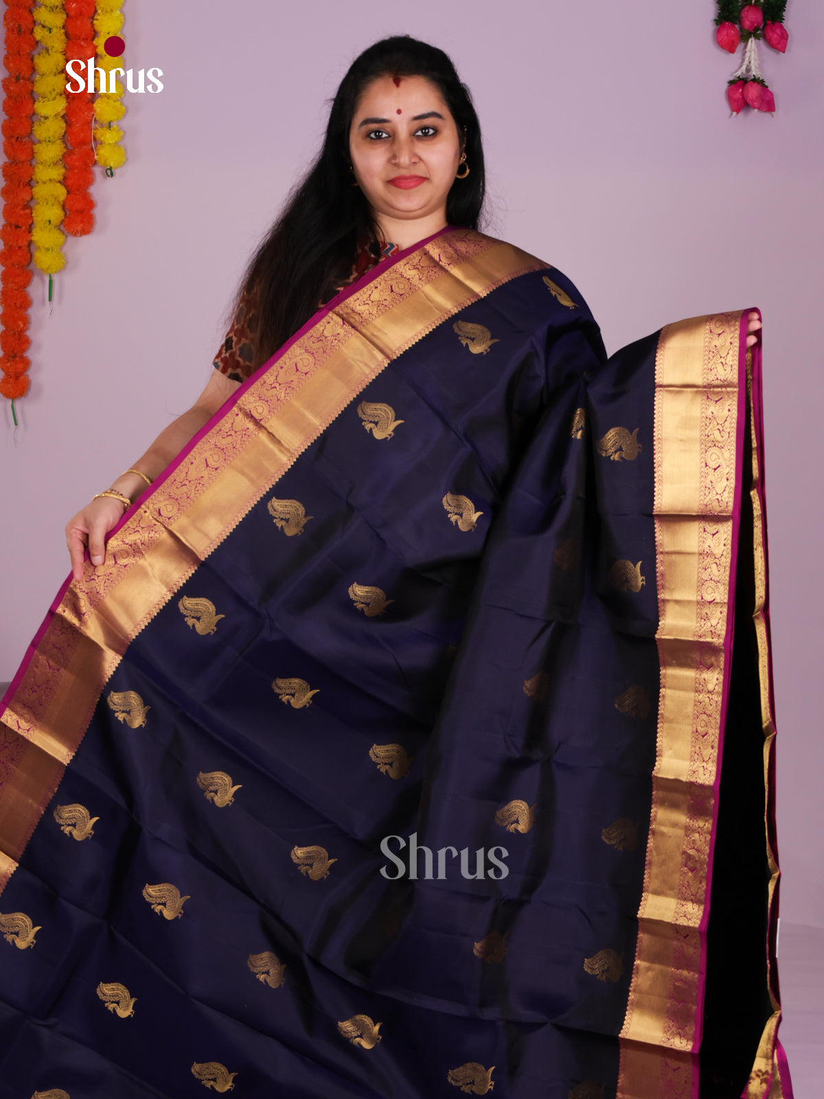 DIS23962 - Kanchipuram silk (HR) Saree - Shop on Shrus.com