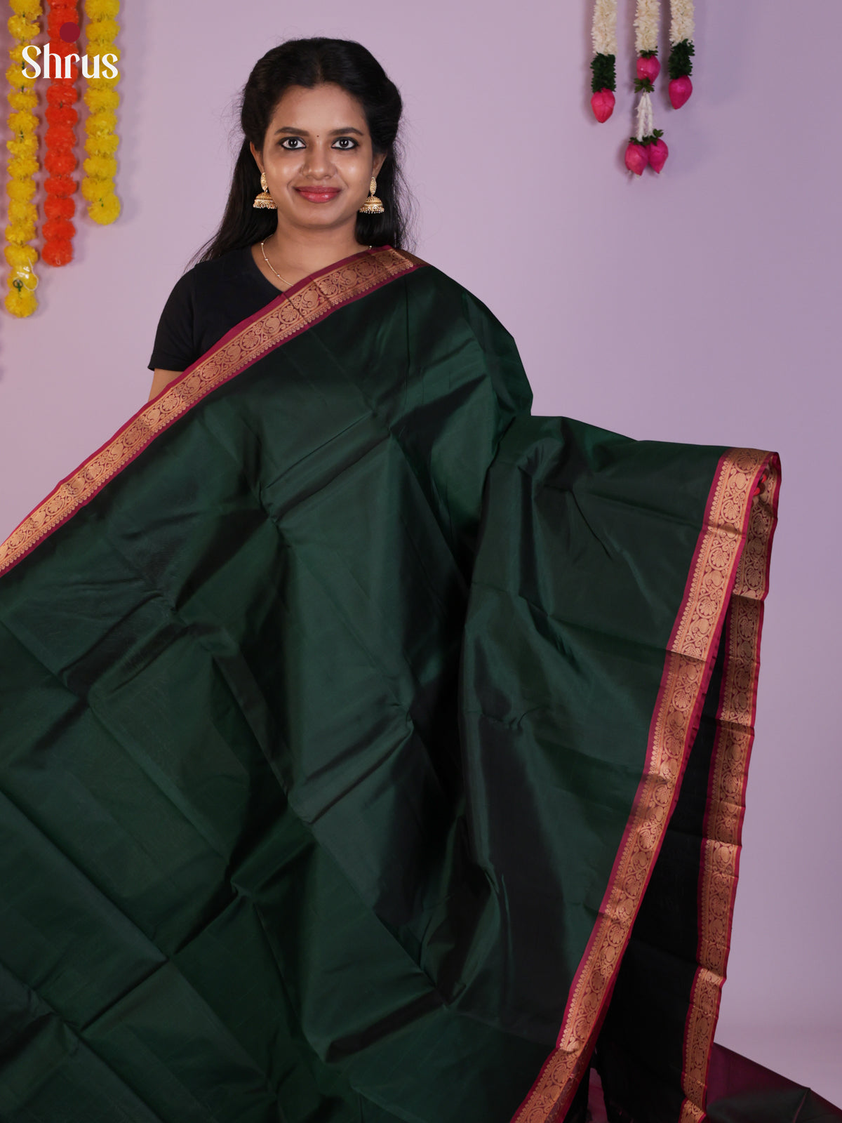 DIS24000 - Kanchipuram silk (HR) Saree - Shop on Shrus.com