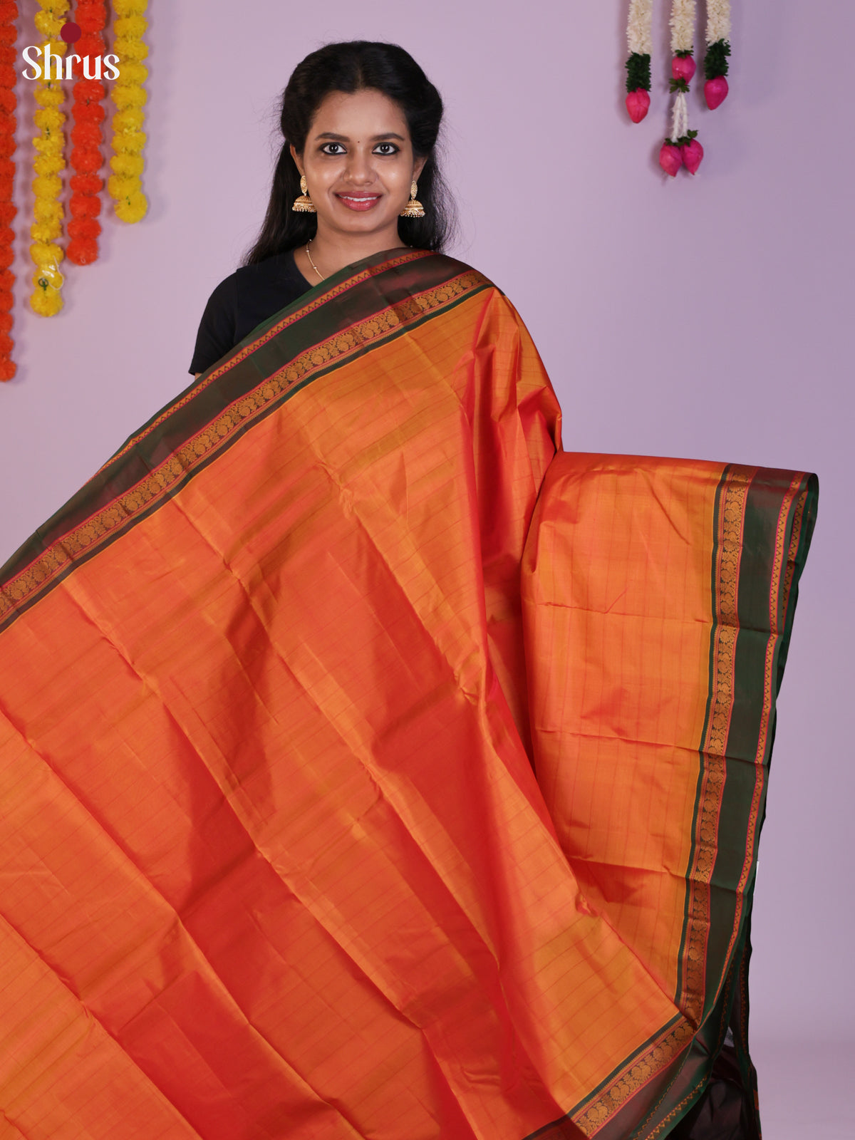 DIS24003 - Kanchipuram silk (HR) Saree - Shop on Shrus.com