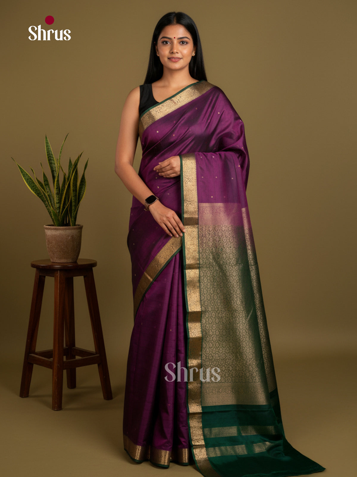 DIS24014 - Kanchipuram silk (HR) Saree - Shop on Shrus.com