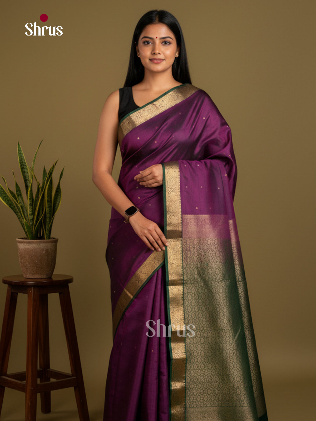 DIS24014 - Kanchipuram silk (HR) Saree - Shop on Shrus.com