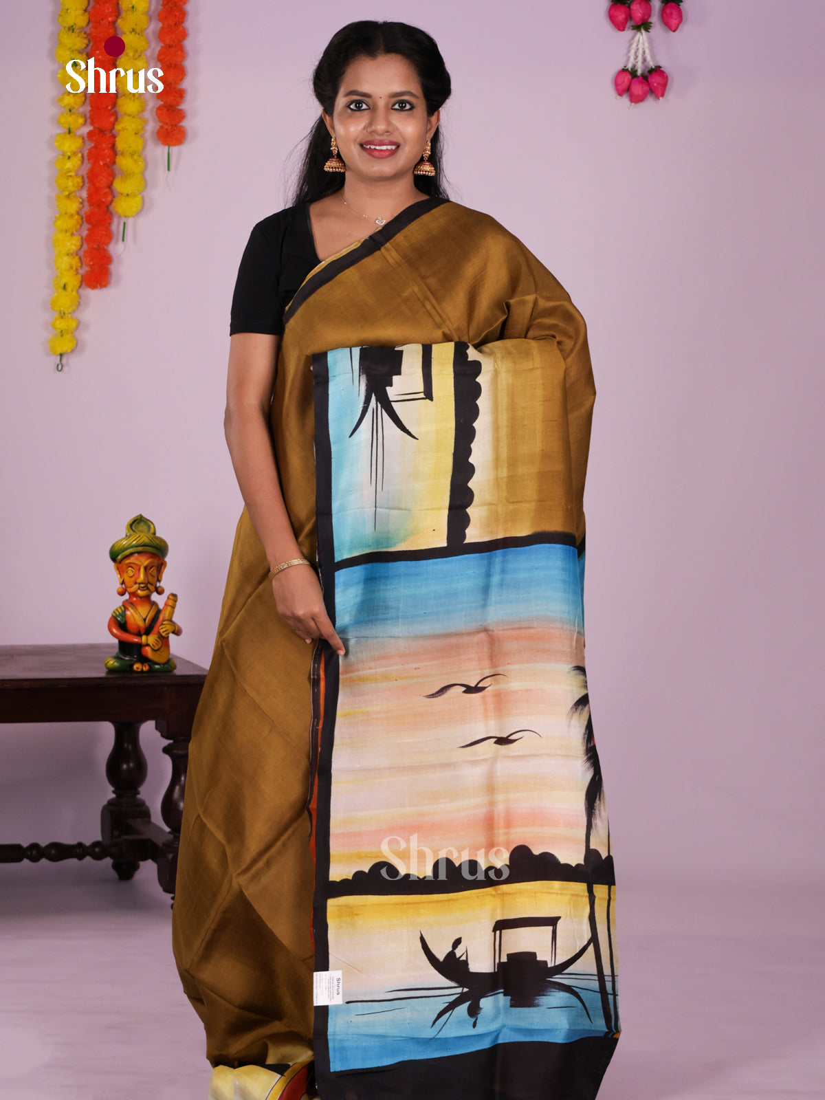 DIS24037 - Tussar Saree - Shop on Shrus.com