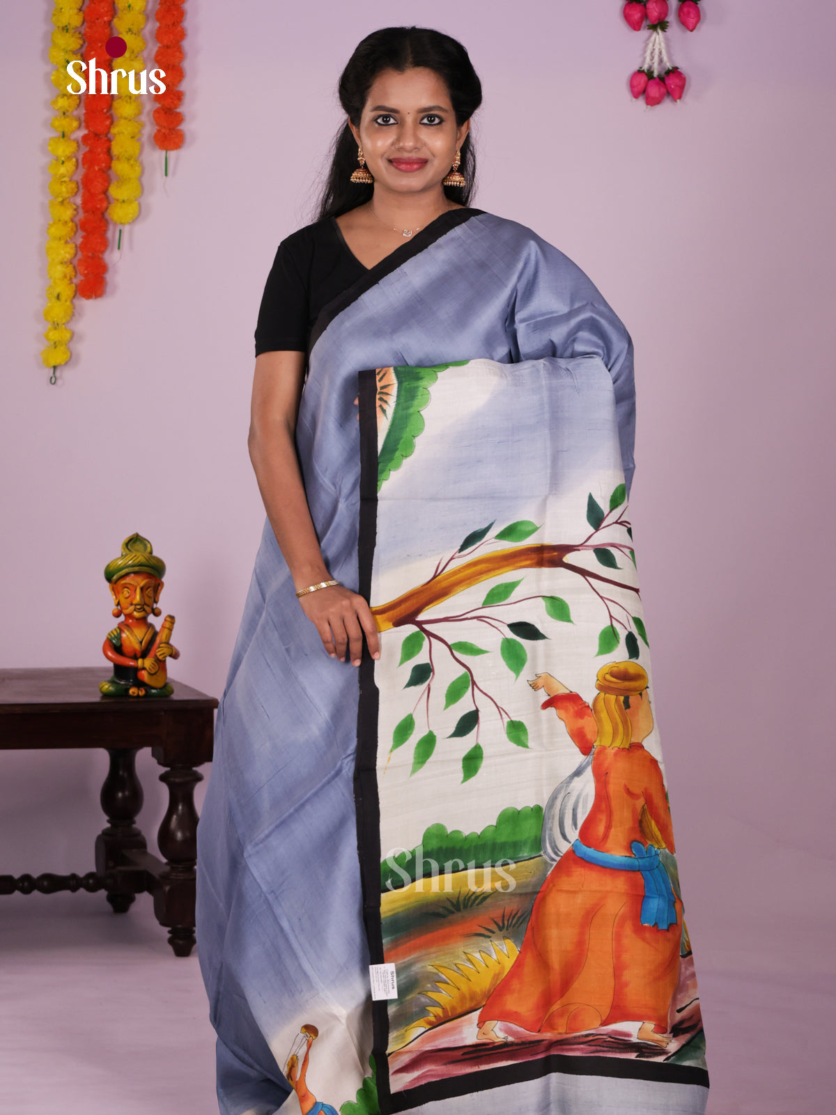 DIS24056 - Tussar Saree - Shop on Shrus.com