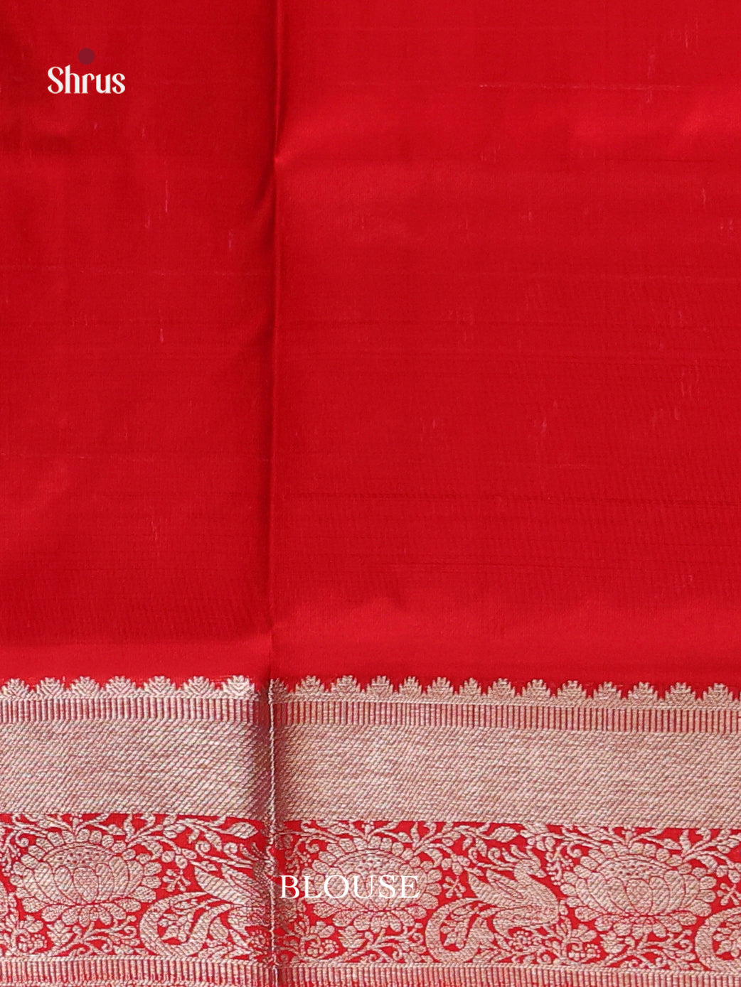Red Single Tone Venkatagiri silk Saree with silver zari checks, floral motifs