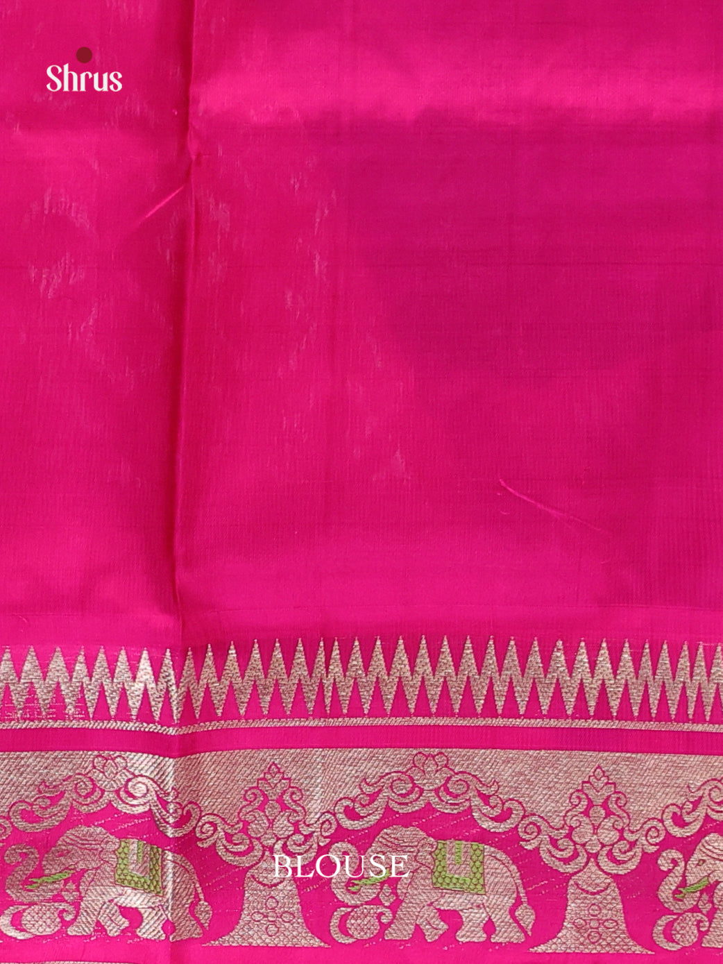 Blue & Pink Venkatagiri silk Saree gleams with zari peacock buttas