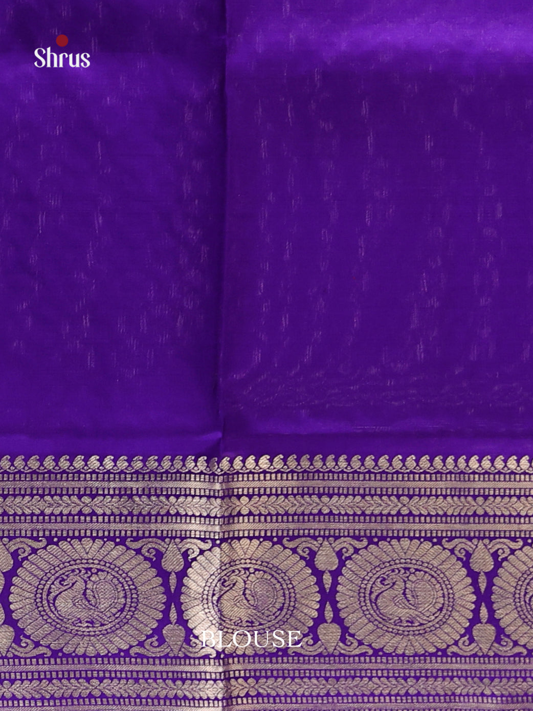 Purple & Blue Venkatagiri silk Saree with rich floral motifs zari border