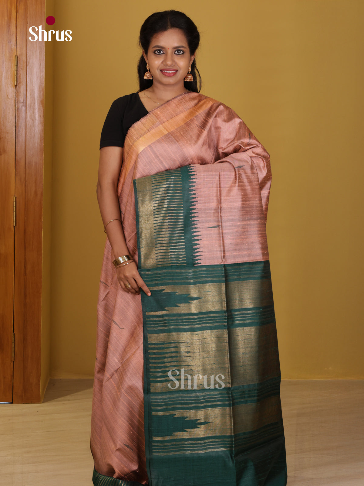 DIS24792 - Raw Silk Saree - Shop on Shrus.com