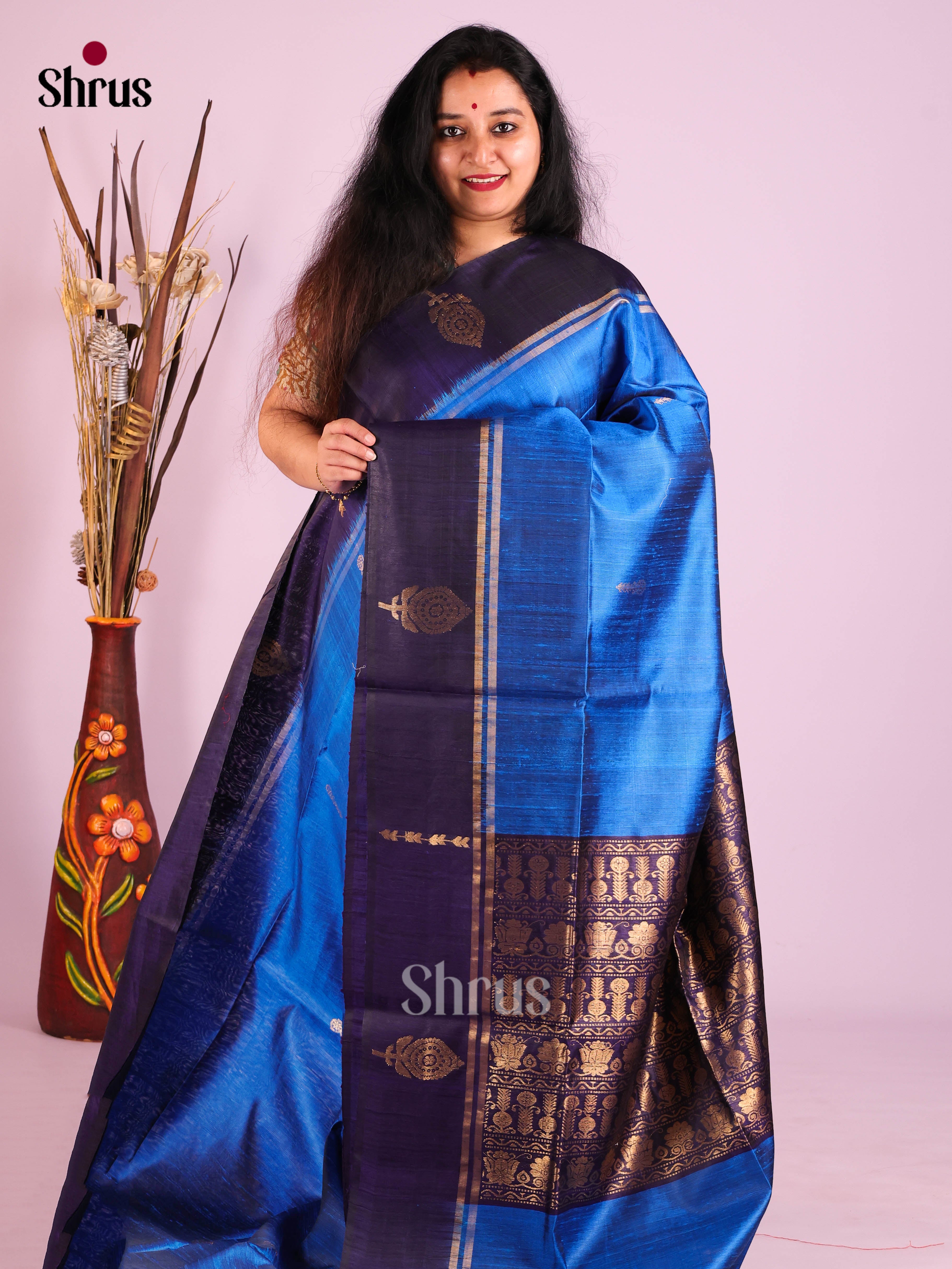 DIS24893 - Raw Silk Saree - Shop on Shrus.com