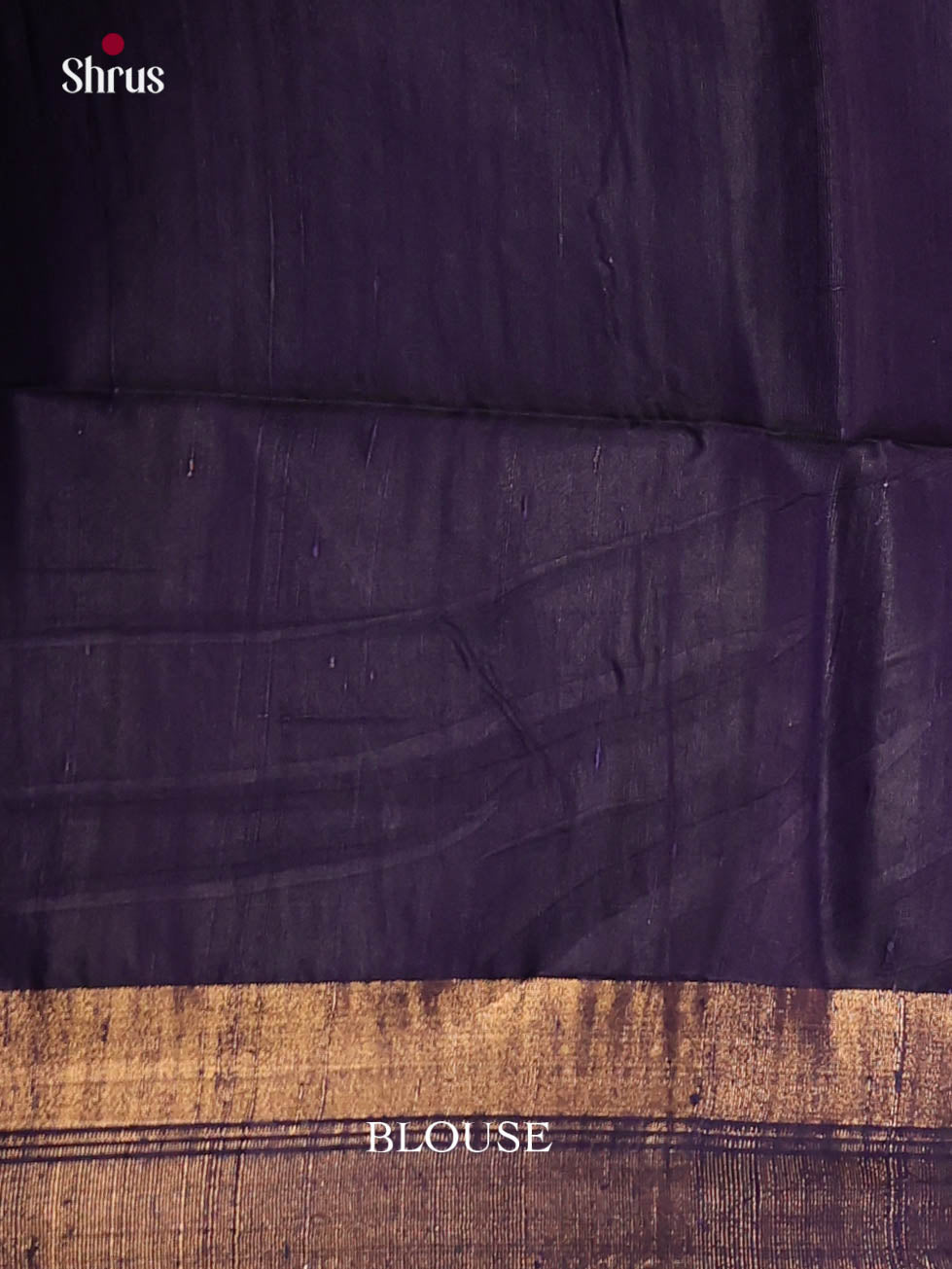 Blue & Navy Blue - Raw Silk Saree