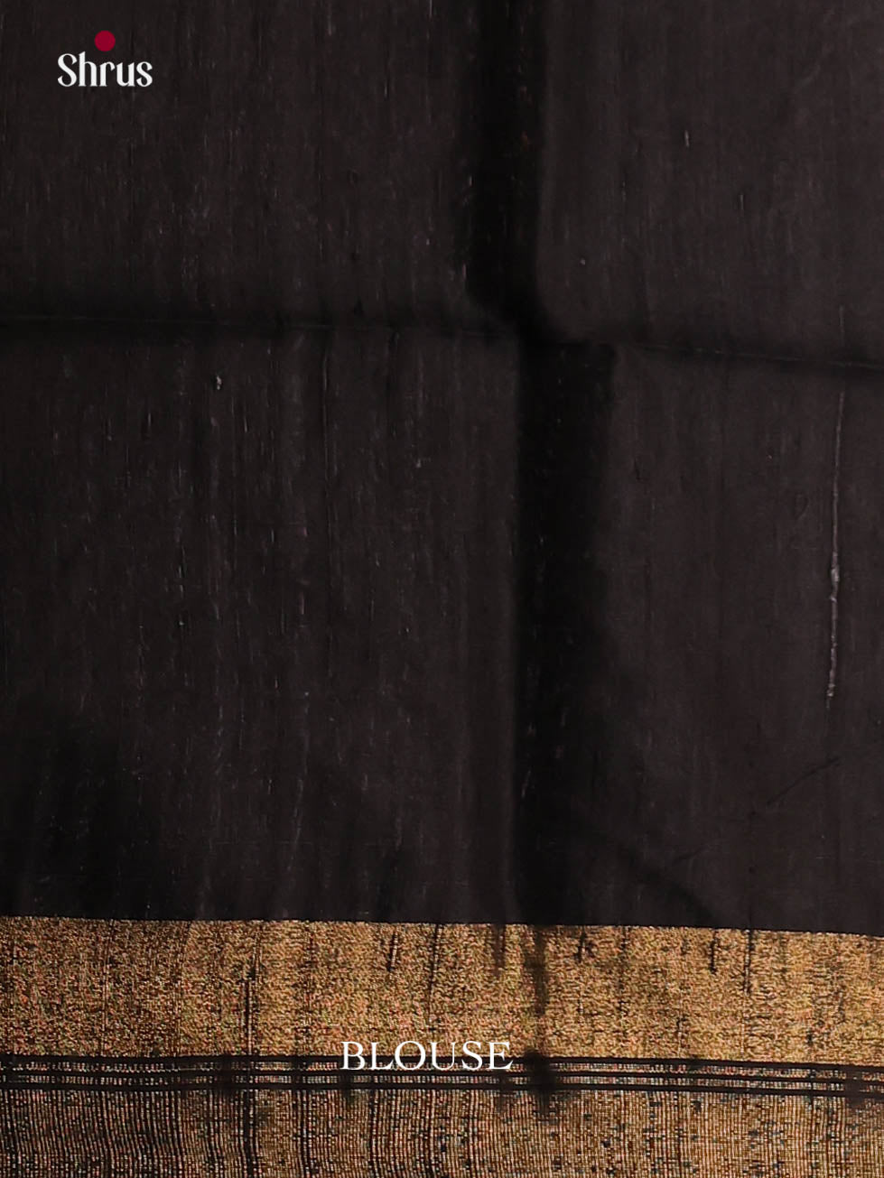 Red & Black - Raw Silk Saree