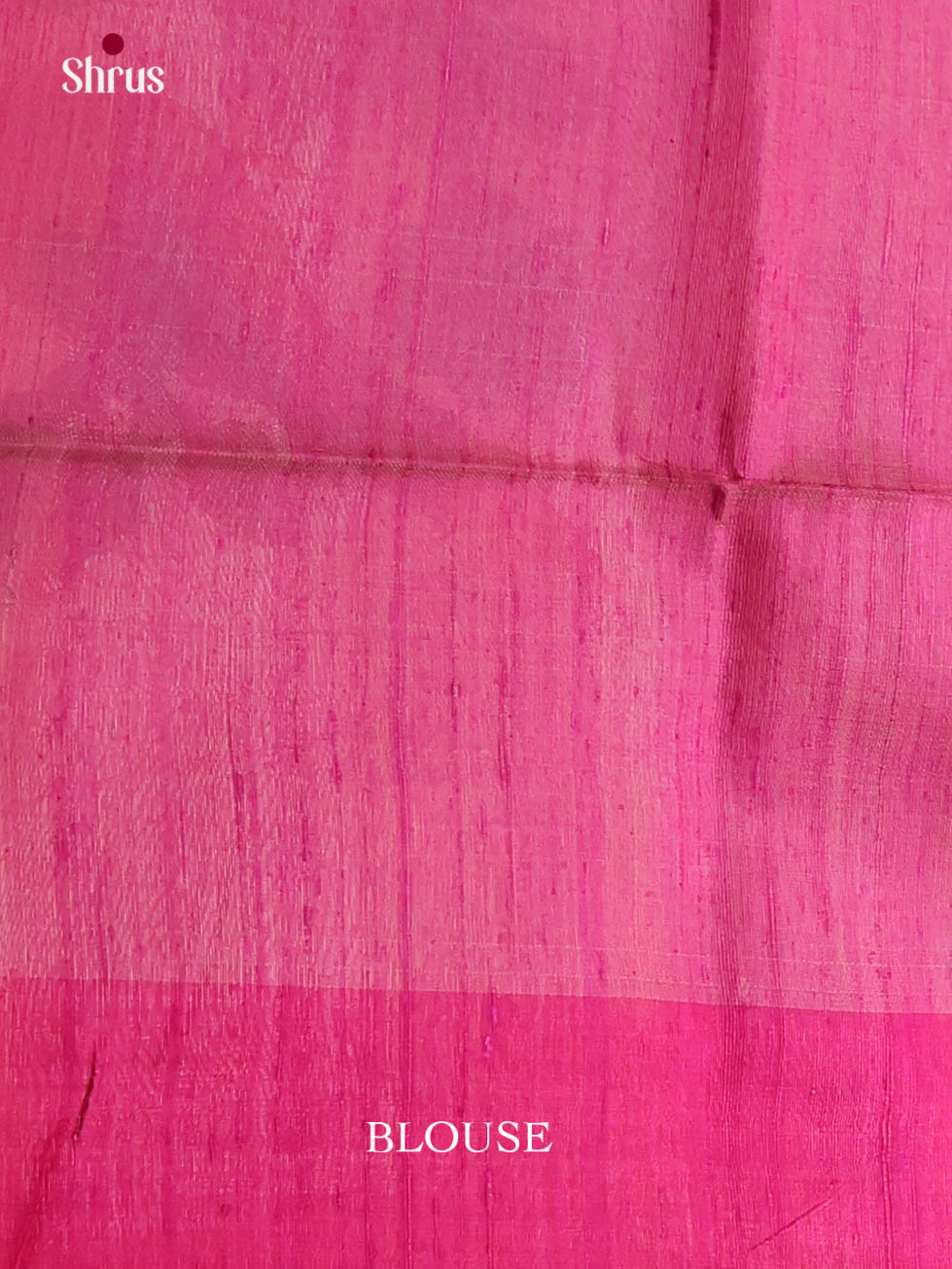 Cream & Pink - Raw Silk Saree