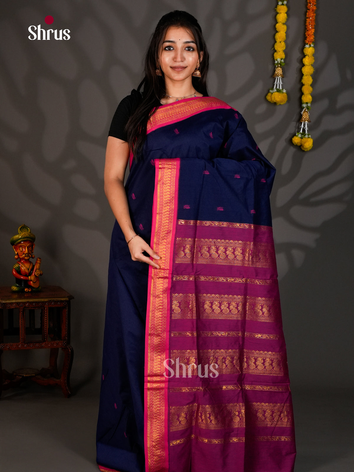 DIS25314 - Kalyani Cotton Saree - Shop on Shrus.com