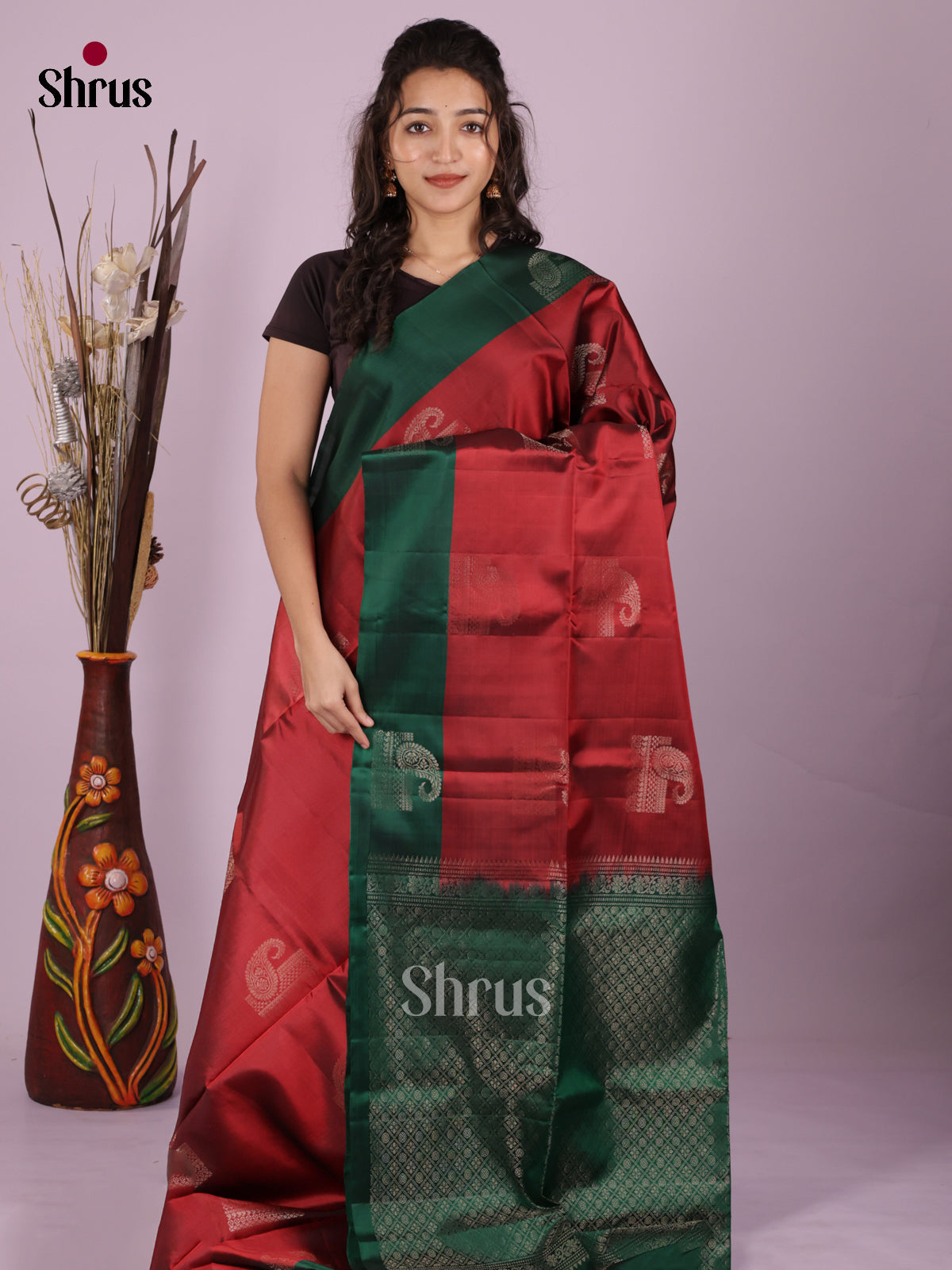 DIS25379 - Softsilk-halfpure Saree - Shop on Shrus.com