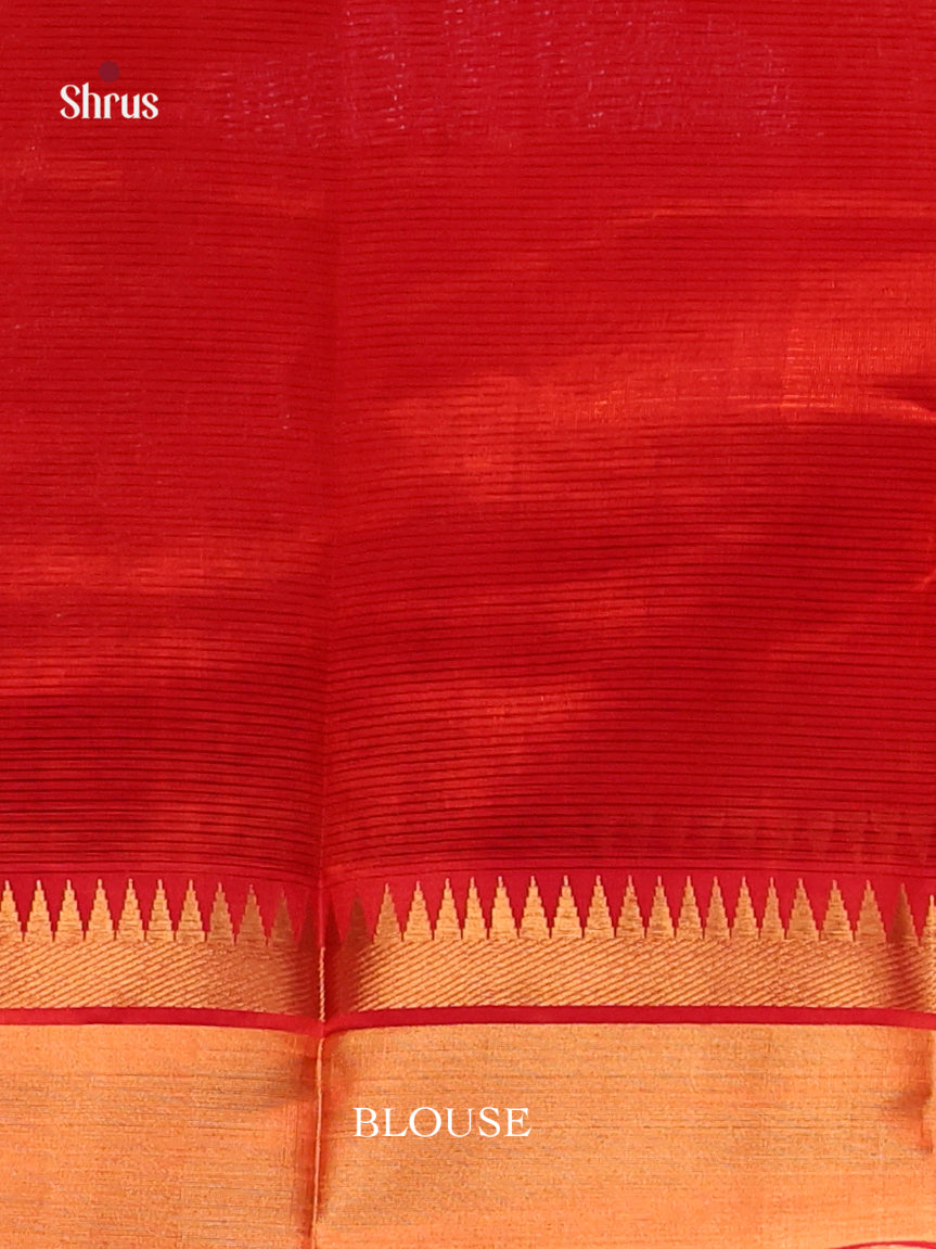 Red(Single Tone) - Mangalagiri silkcotton Saree - Shop on Shrus.com