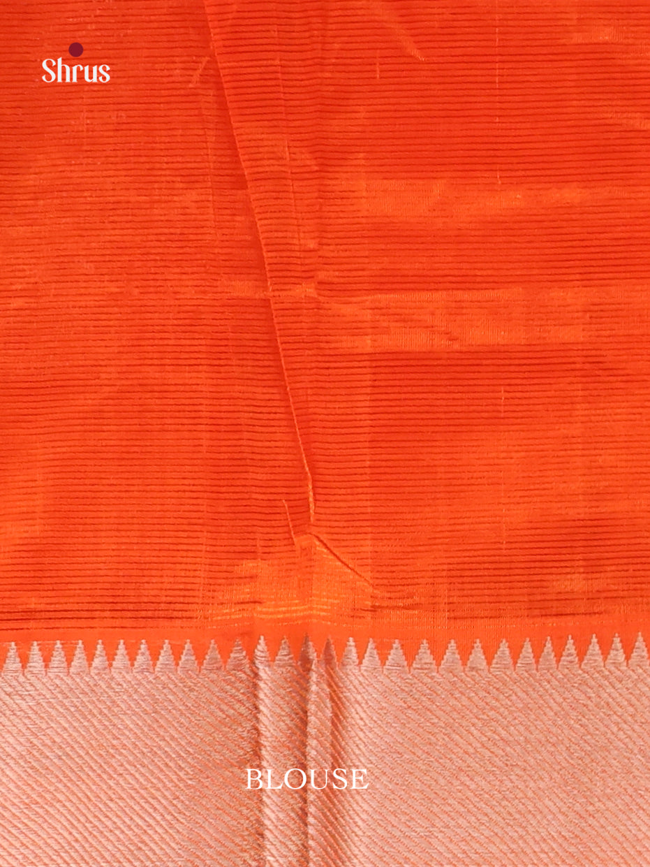 Orange(Single Tone)- Mangalagiri silkcotton Saree