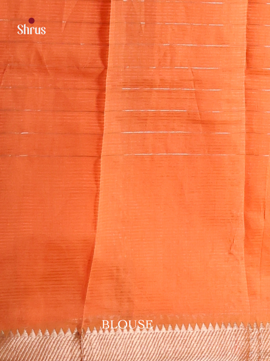 Orange(Single tone) - Mangalagiri silkcotton Saree