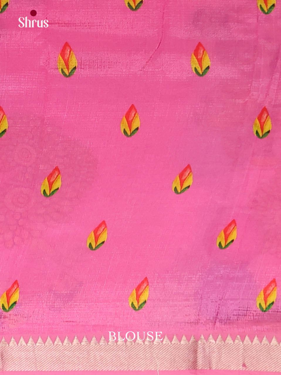 DIS26353 - Mangalagiri printed silkcotton Saree - Shop on Shrus.com