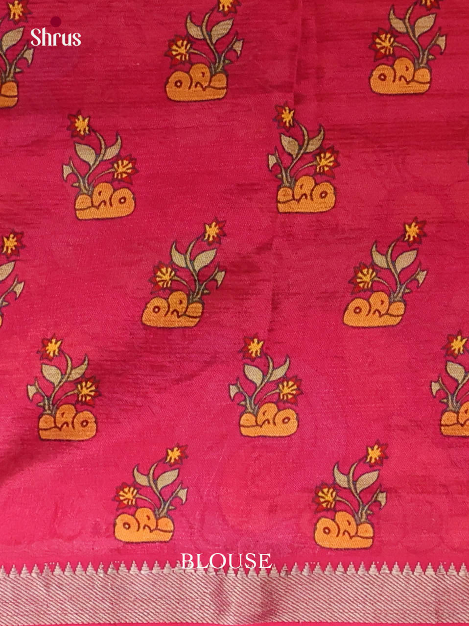 DIS26358 - Mangalagiri printed silkcotton Saree