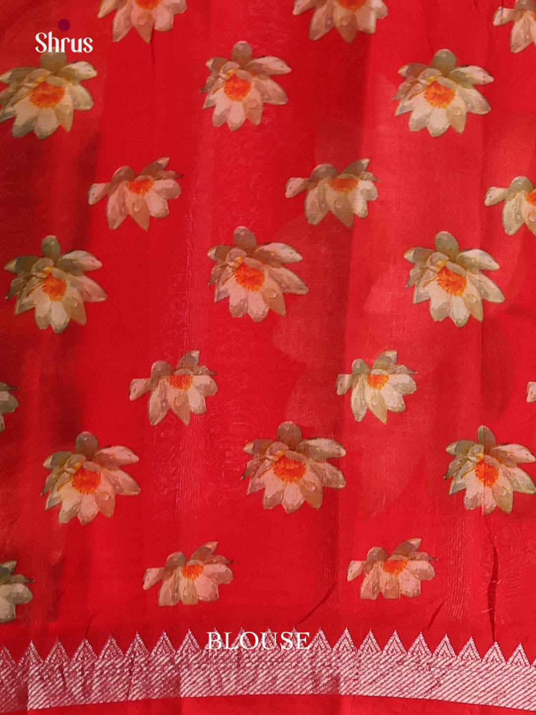 DIS26361 - Mangalagiri printed silkcotton Saree