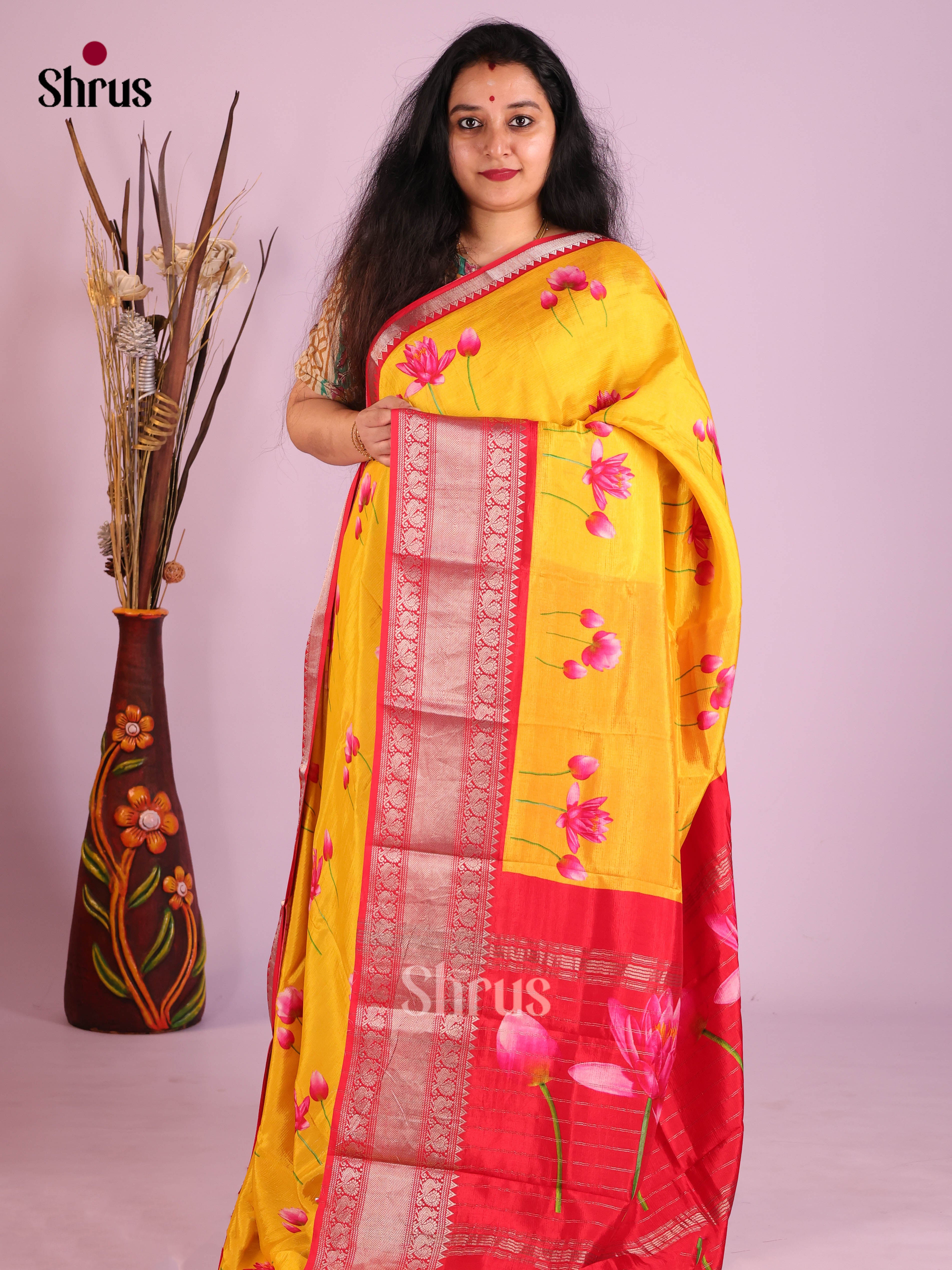 DIS26367 - Mangalagiri printed silkcotton Saree - Shop on Shrus.com