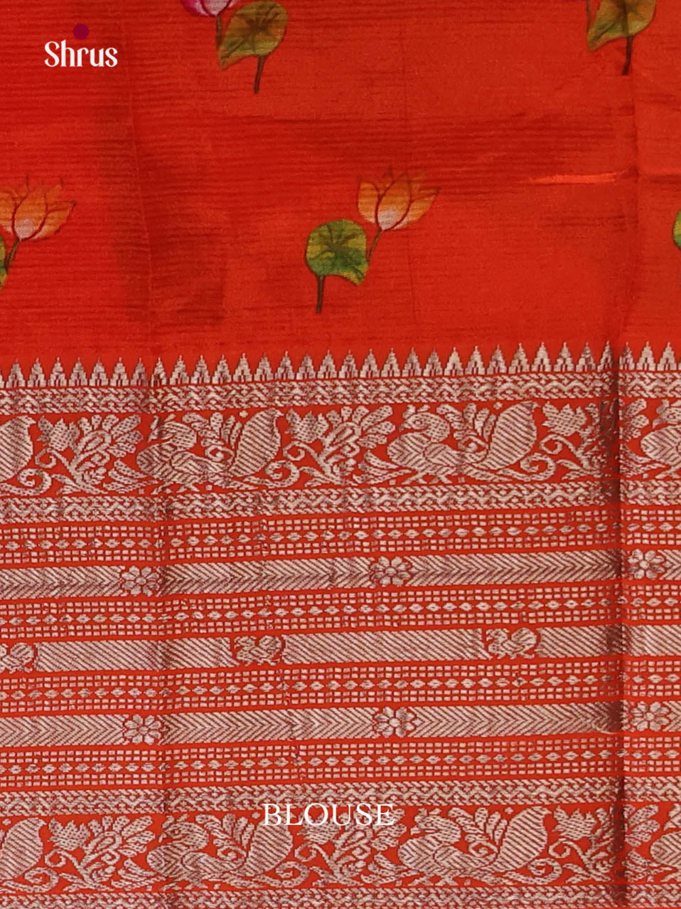 DIS26371 - Mangalagiri printed silkcotton Saree - Shop on Shrus.com
