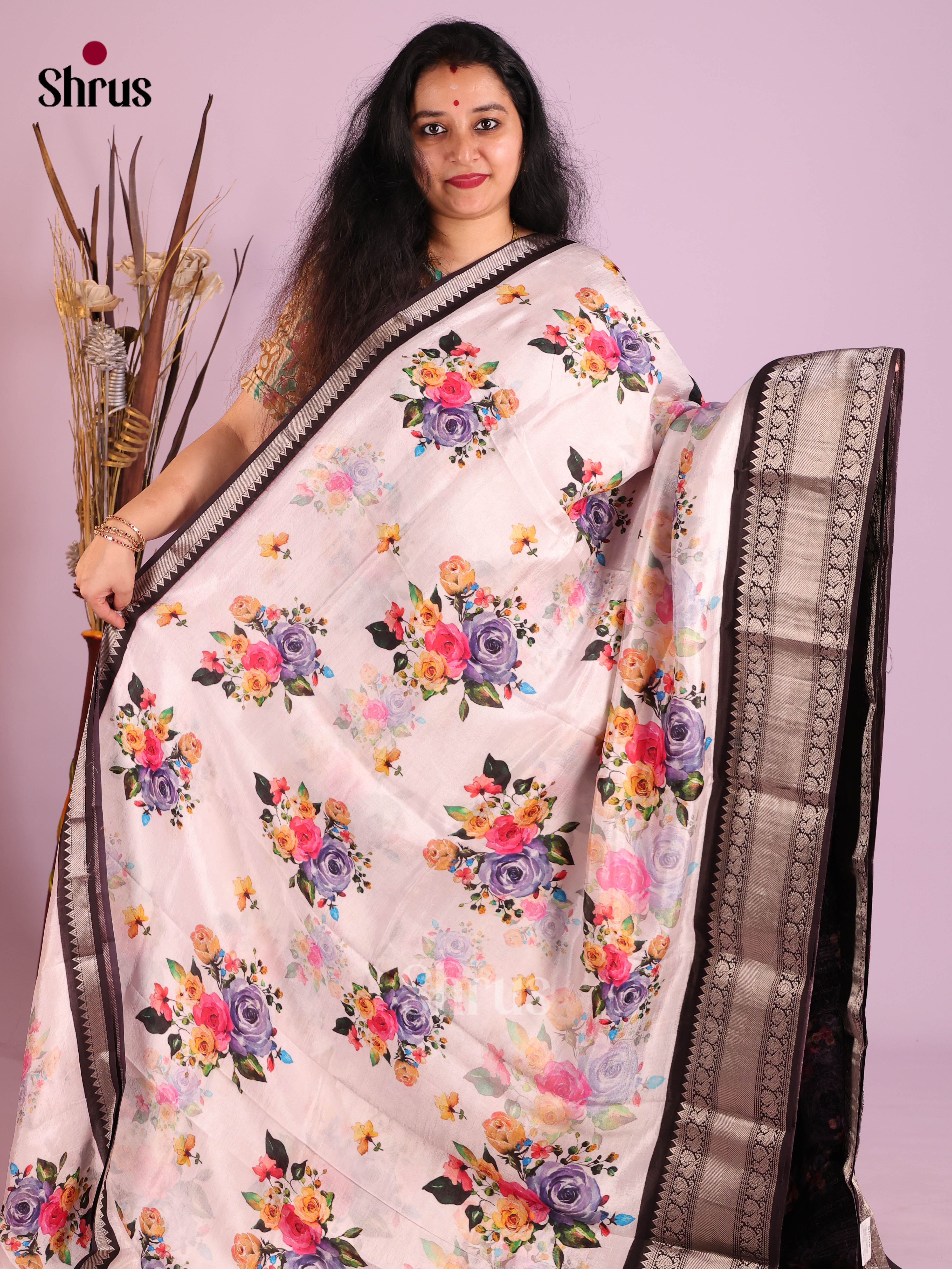 DIS26372 - Mangalagiri printed silkcotton Saree - Shop on Shrus.com