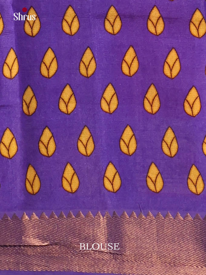 DIS26380 - Mangalagiri printed silkcotton Saree - Shop on Shrus.com