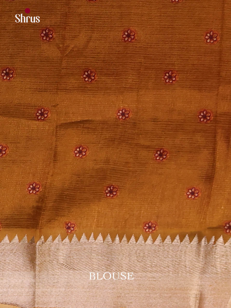 DIS26381 - Mangalagiri printed silkcotton Saree - Shop on Shrus.com