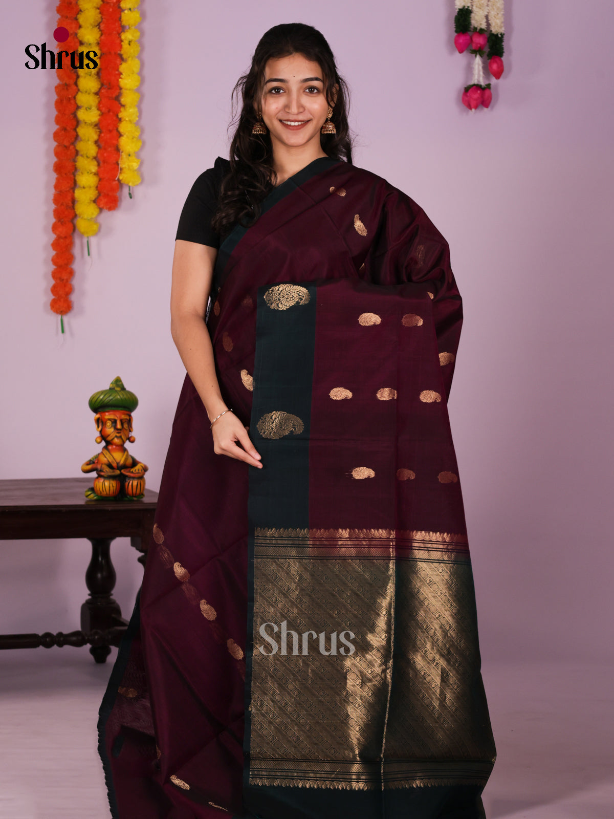 DIS26425 - Timeless Silk Cotton Saree - Shop on Shrus.com