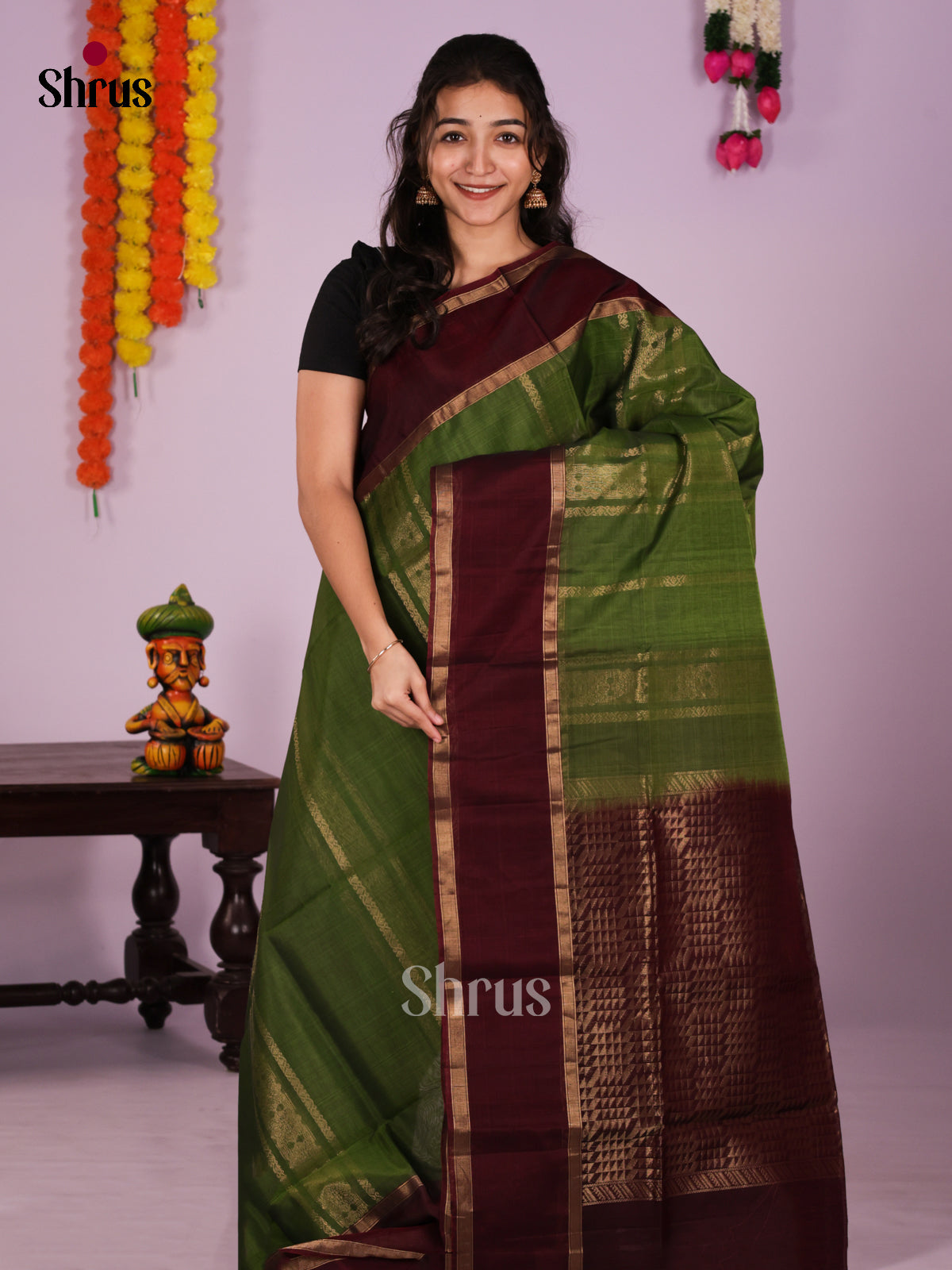 DIS26463 - Timeless Silk Cotton Saree - Shop on Shrus.com