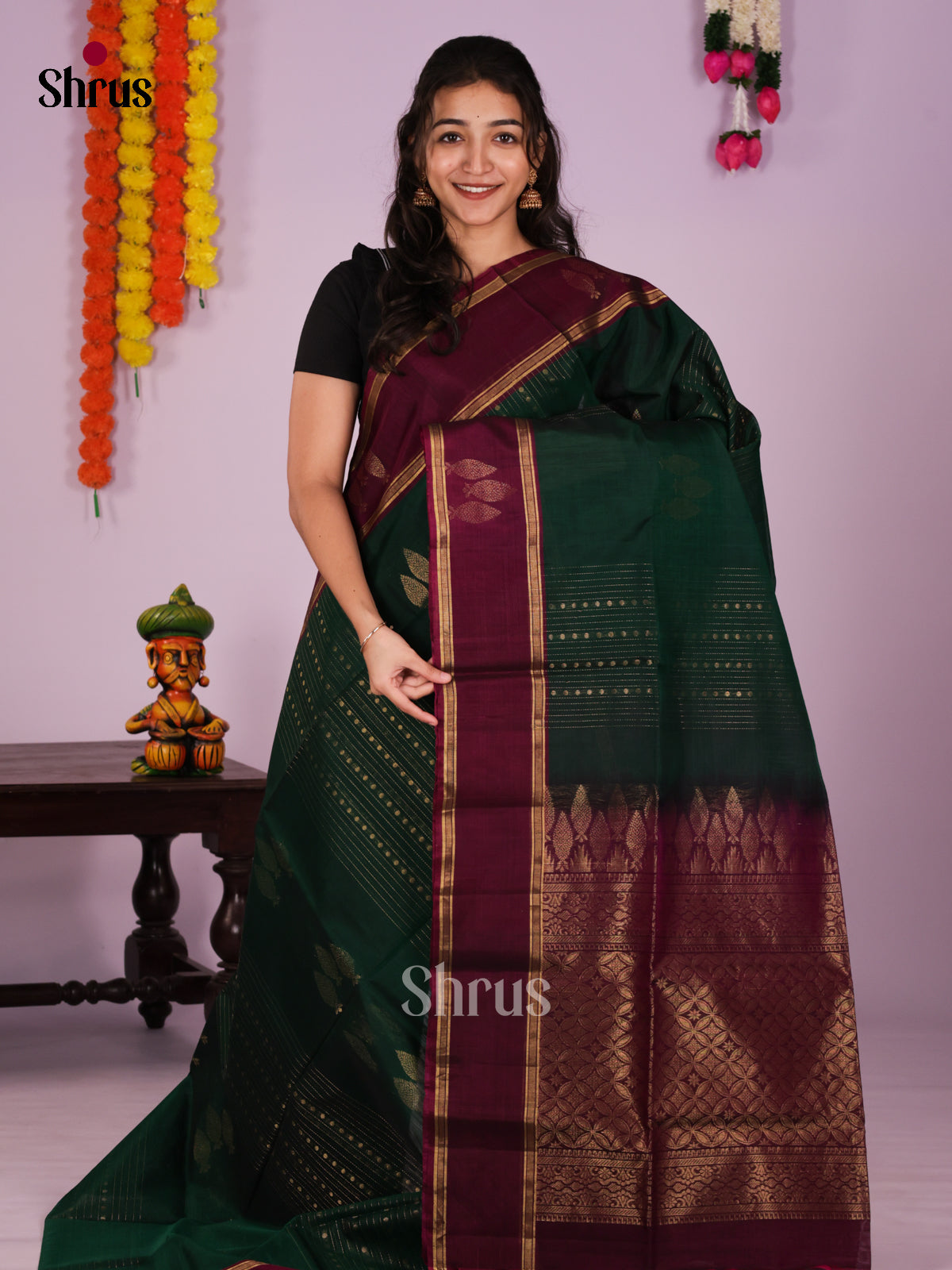 DIS26466 - Timeless Silk Cotton Saree - Shop on Shrus.com