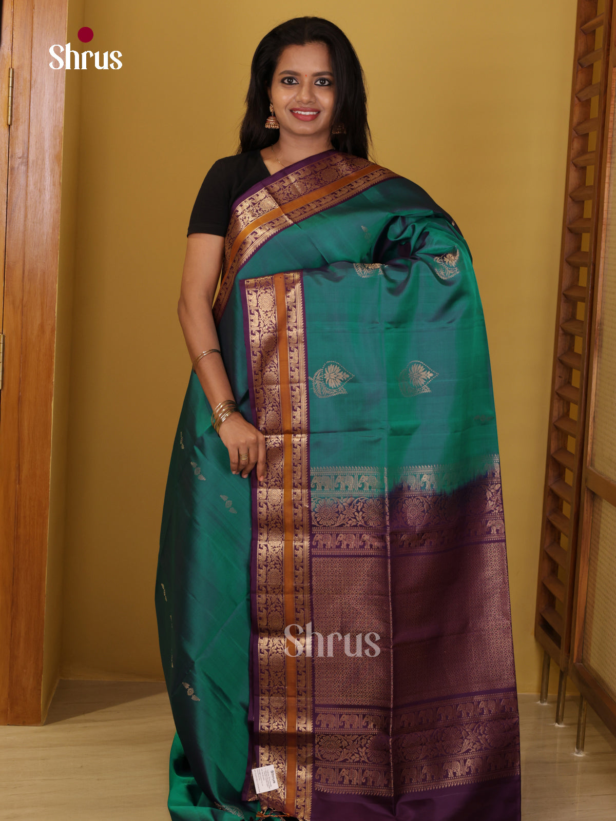 DIS26554 - Kanchipuram silk (HR) Saree - Shop on Shrus.com