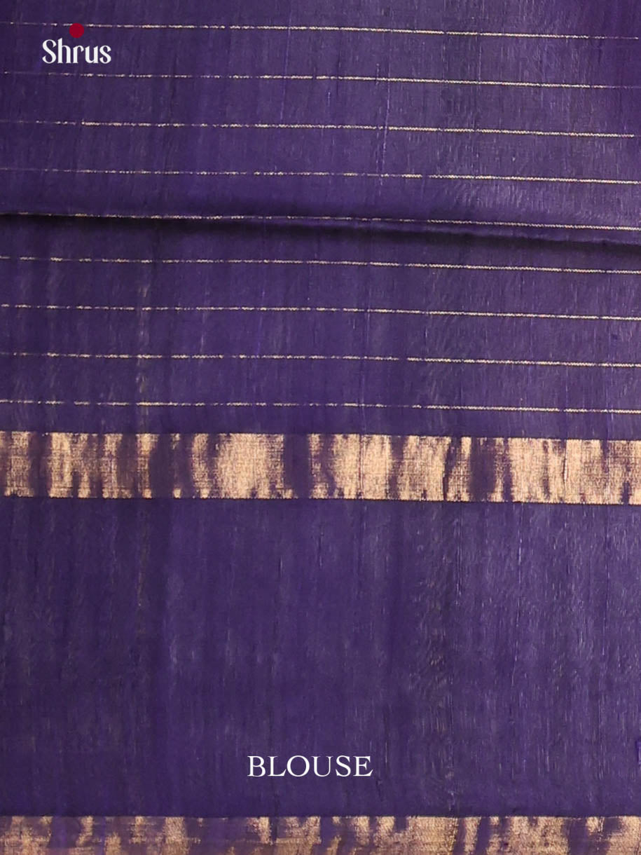 Red & Blue - Raw Silk Saree