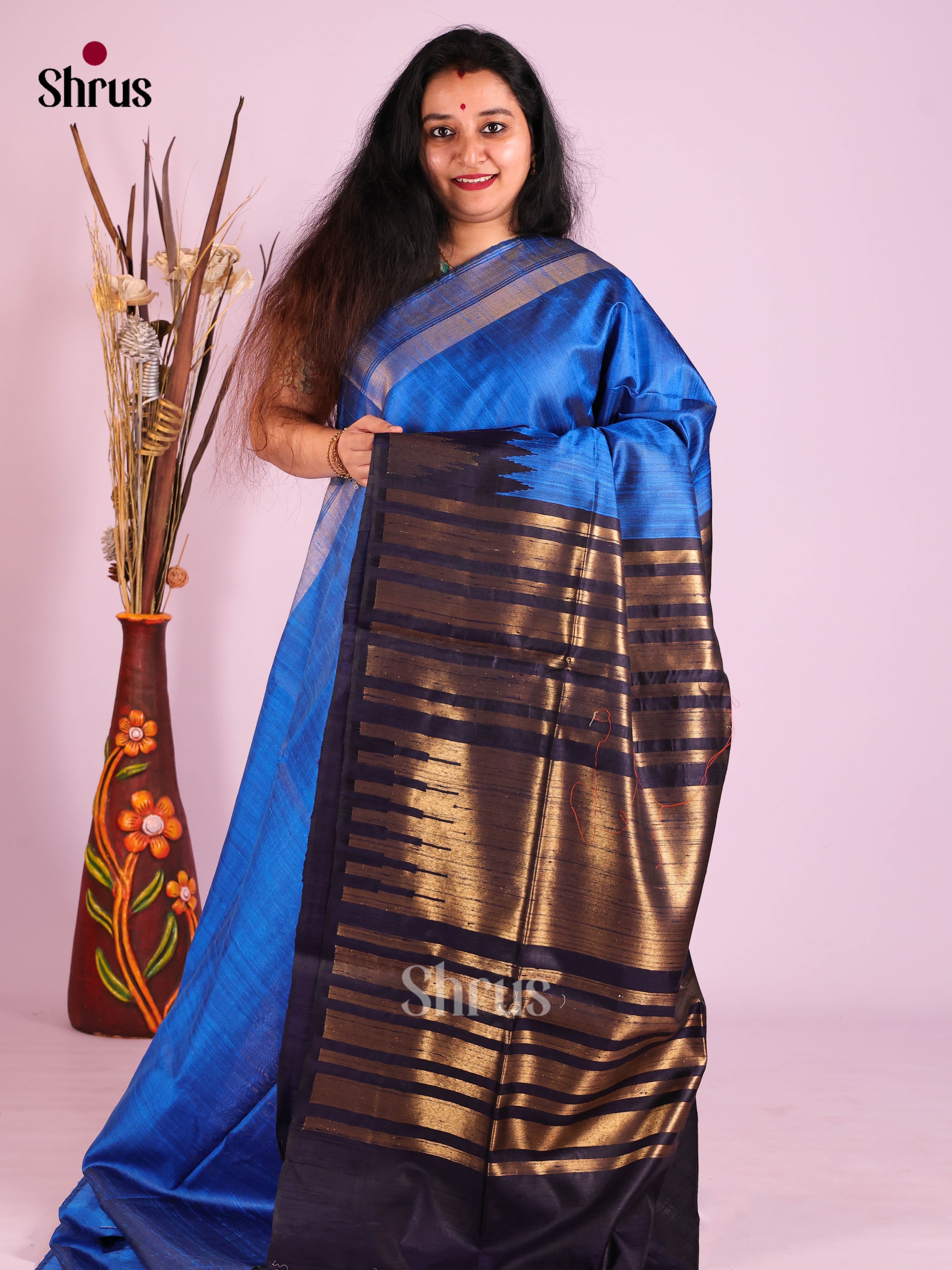 DIS27039 - Raw Silk Saree - Shop on Shrus.com