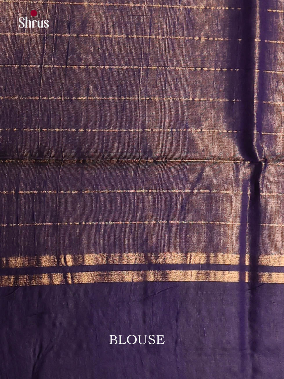 Blue & Navy Blue- Raw Silk Saree