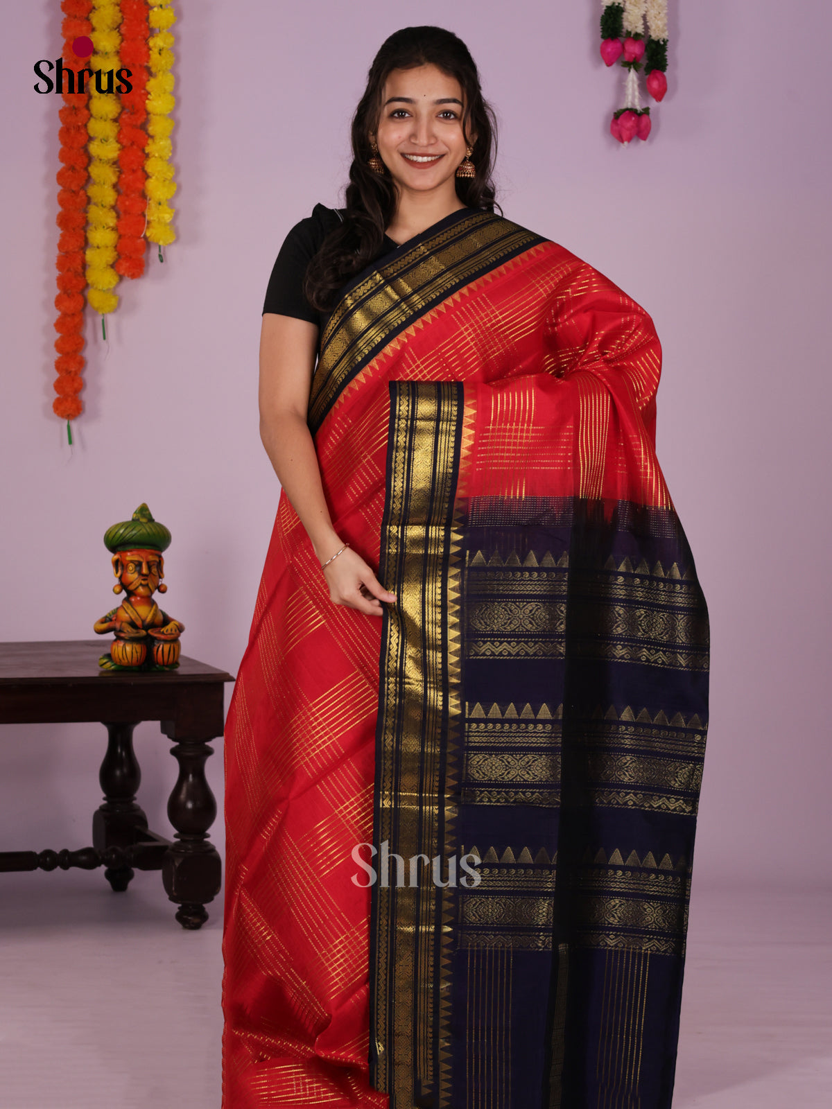 DIS27392 - Korvai-kattams Saree - Shop on Shrus.com